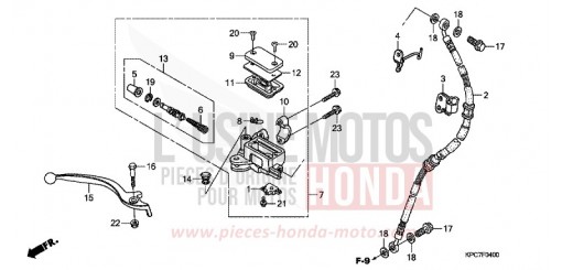 FR. BRAKE MASTER CYLINDER XL125VB de 2011